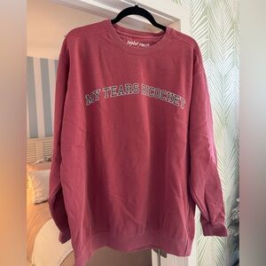 Taylor Swift My Tears Ricochet Red Crewneck Sweatshirt